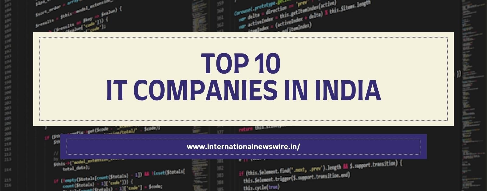 Top 10 IT companies in India